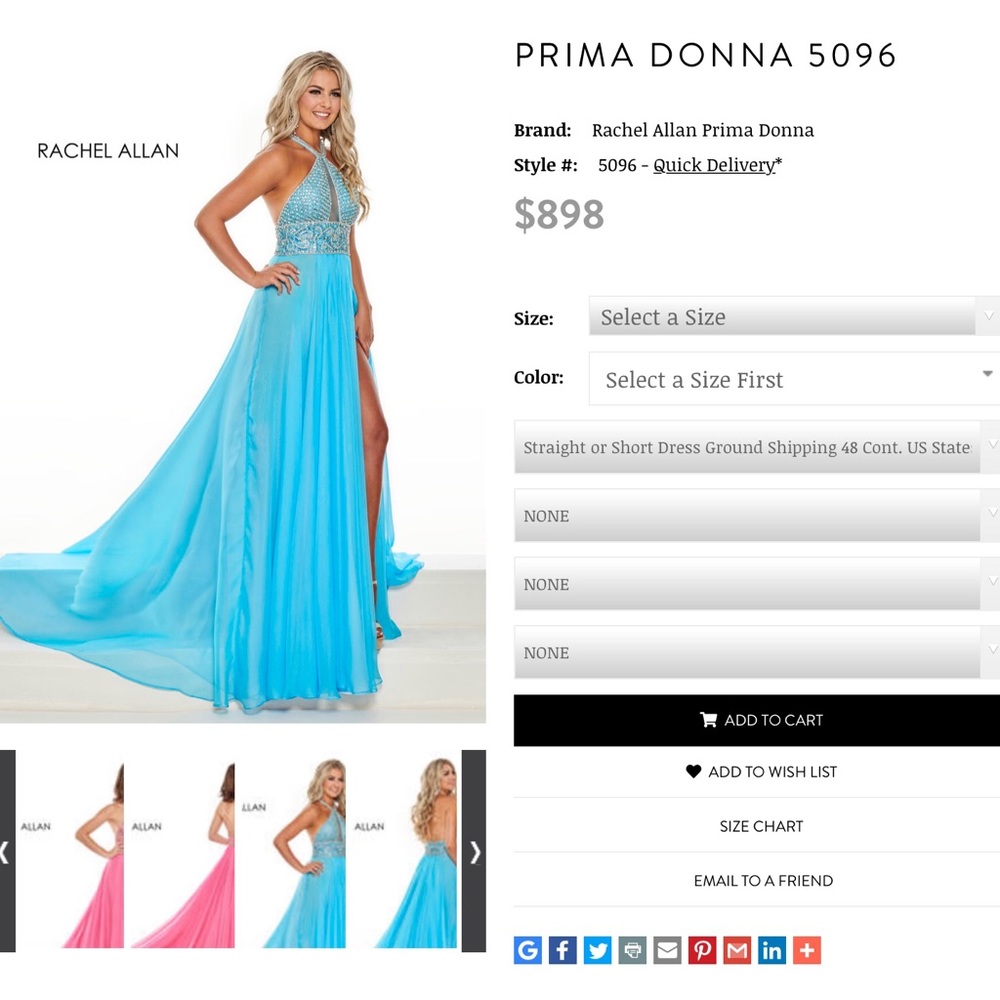 Rachel Allan turquoise pageant prom dress gown 10